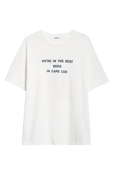 Shop Bode Best Beds Graphic T-shirt In Cream