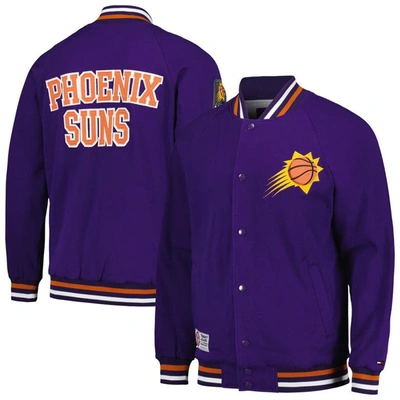 Shop Tommy Jeans Purple Phoenix Suns Dane Raglan Full-snap Varsity Jacket