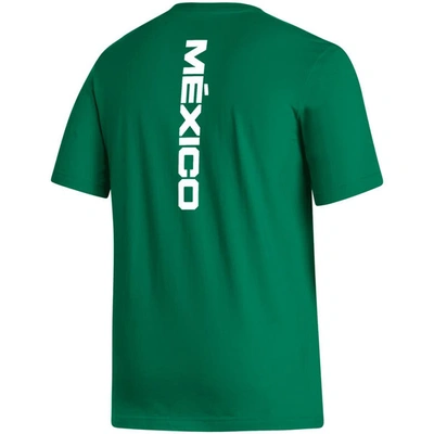 Shop Adidas Originals Adidas Kelly Green Mexico National Team Vertical Back T-shirt