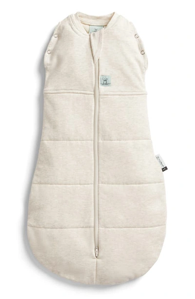 Shop Ergopouch 2.5 Tog Cocoon Stretch Organic Cotton Convertible Swaddle Bag In Oatmeal Marle
