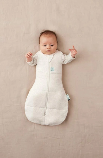 Shop Ergopouch 2.5 Tog Cocoon Stretch Organic Cotton Convertible Swaddle Bag In Oatmeal Marle