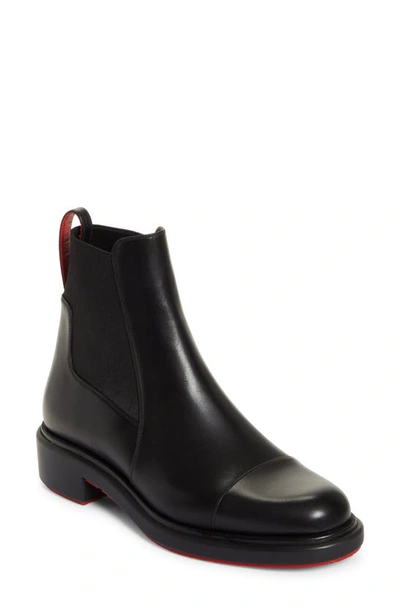 Shop Christian Louboutin Urbino Cap Toe Chelsea Boot In Bk01 Black