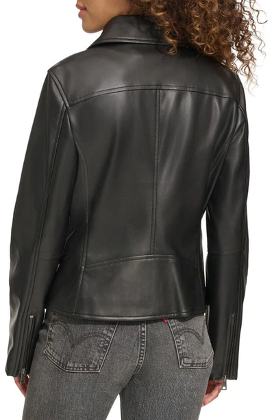 Shop Levi's Racer Faux Leather Jacket In Black