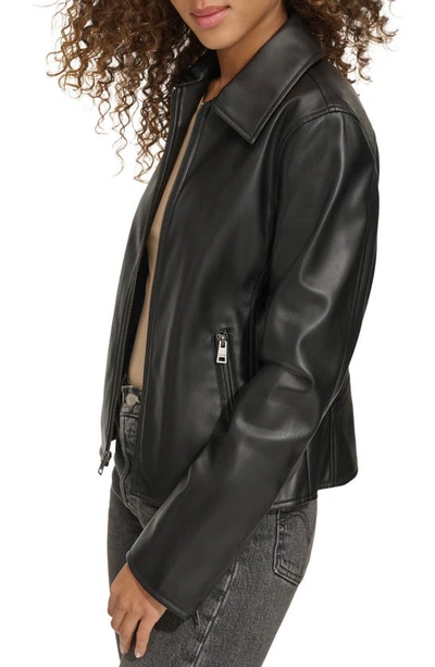 Shop Levi's Racer Faux Leather Jacket In Black