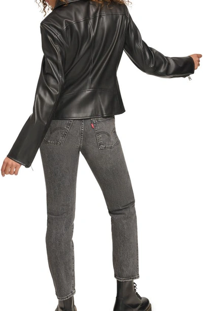 Shop Levi's Racer Faux Leather Jacket In Black