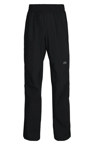 Shop Outdoor Research Stratoburst Packable Rain Pants In Black