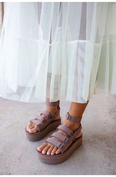 Shop Teva Mevia Flatform Strappy Sandal In Acorn