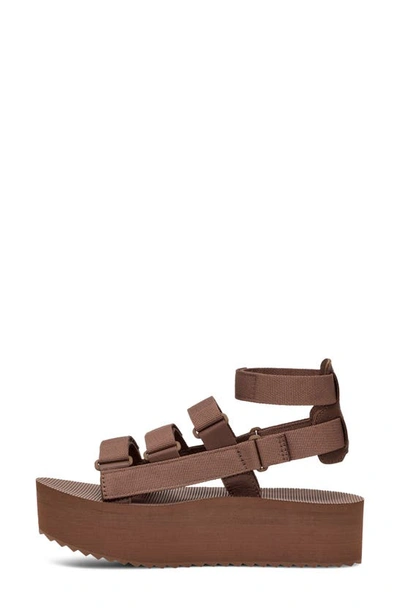 Shop Teva Mevia Flatform Strappy Sandal In Acorn