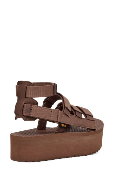 Teva Mevia Flatform Strappy Sandal In Acorn