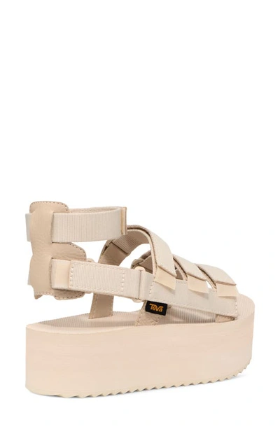 Teva Mevia Flatform Strappy Sandal In Birch