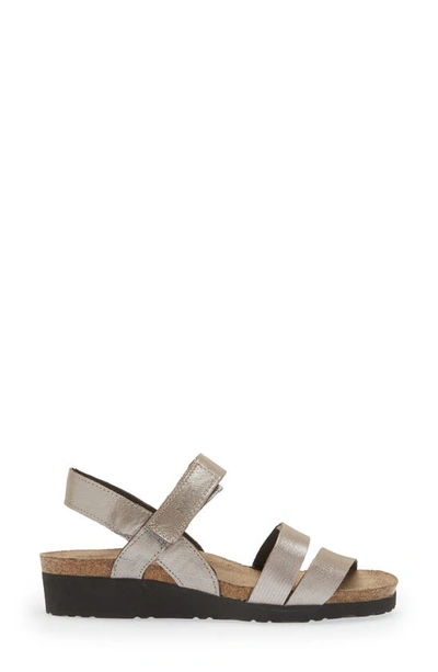 Shop Naot 'kayla' Sandal In Silver Threads Leather