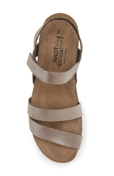 Shop Naot 'kayla' Sandal In Silver Threads Leather