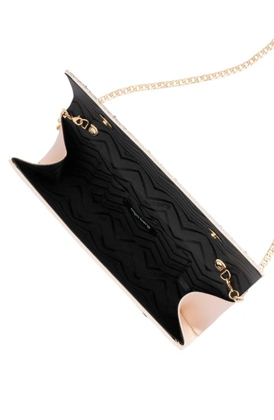 Olga Berg Camille Ombré Hot Fix Crystal Clutch In Blush