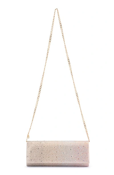 Olga Berg Camille Ombré Hot Fix Crystal Clutch In Blush