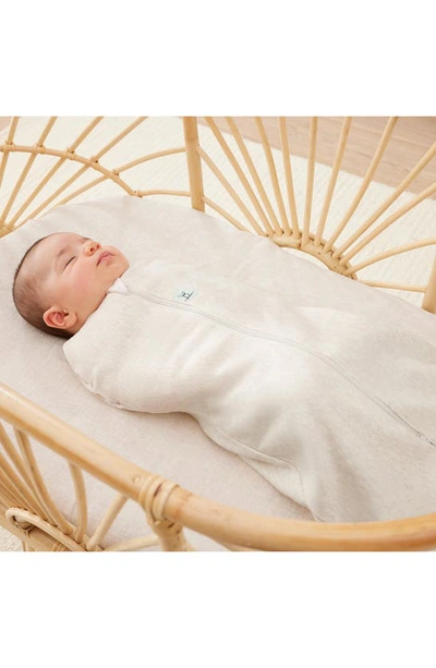 Shop Ergopouch 1.0 Tog Organic Cotton Cocoon Swaddle Sack In Oatmeal Marle