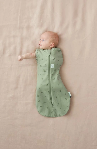 Ergopouch 1.0 Tog Organic Cotton Cocoon Swaddle Sack In Green