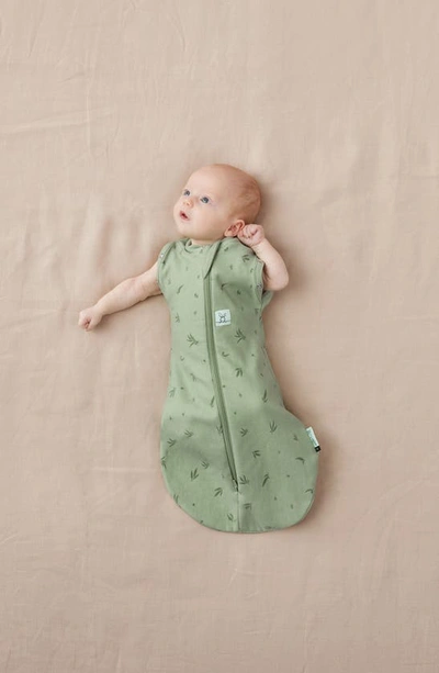 Ergopouch 1.0 Tog Organic Cotton Cocoon Swaddle Sack In Green