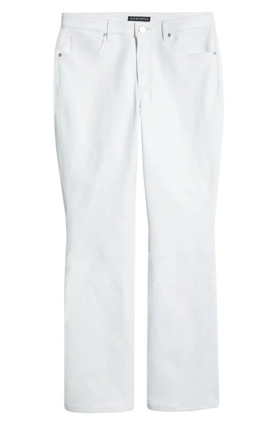 Shop Monfrere Clint Leather Bootcut Pants In Blanc Leather