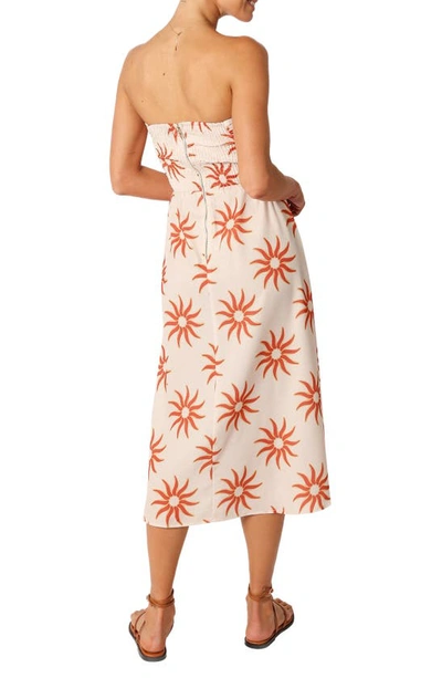 Petal And Pup Ryder Strapless Midi Dress In Soleil