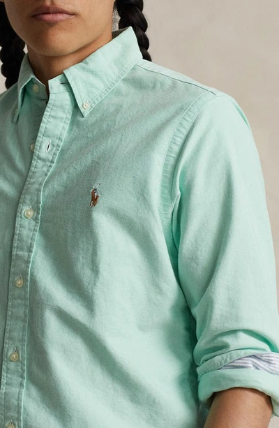 Shop Polo Ralph Lauren Cotton Oxford Button-down Shirt In Classic Kelly