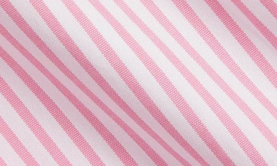 Shop Polo Ralph Lauren Stripe Stretch Cotton Oxford Button-down Shirt In Pink/ White