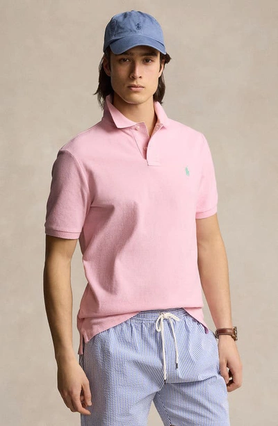 Shop Polo Ralph Lauren Cotton Piqué Polo In Garden Pink