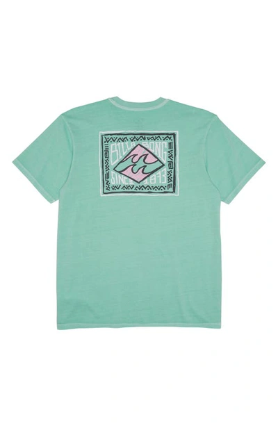 Shop Billabong Kids' Boxed In Cotton Graphic T-shirt In Coastal