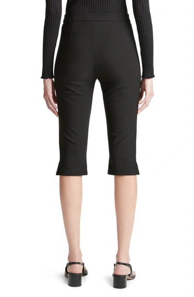 Vince Mid-rise Slim-fit Capris In Black