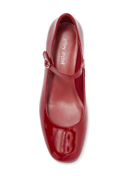 Shop Jeffrey Campbell Top Tier Mary Jane Pump In Cherry Red Patent