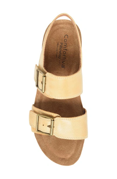 Comfortiva Erlina Wedge Sandal In Mexico Yellow