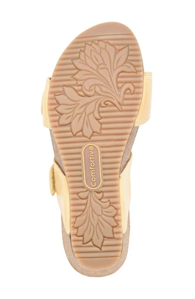 Comfortiva Erlina Wedge Sandal In Mexico Yellow