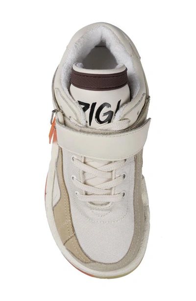 Zigi Torani Platform Sneaker In White/beige