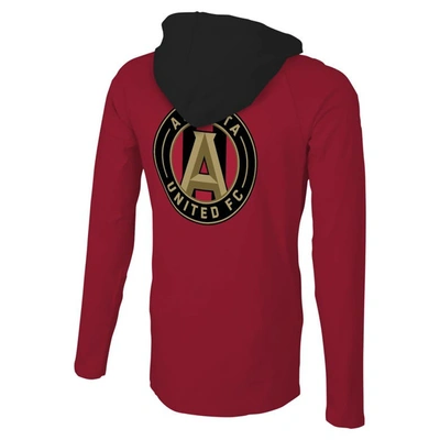 Shop Stadium Essentials Red Atlanta United Fc Tradition Raglan Hoodie Long Sleeve T-shirt
