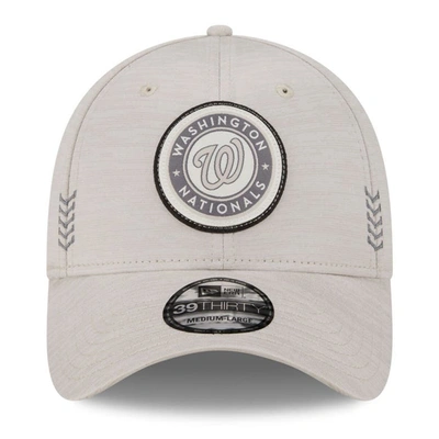 Shop New Era Cream Washington Nationals 2024 Clubhouse 39thirty Flex Fit Hat