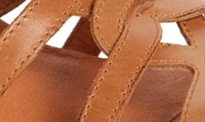 Shop Chocolat Blu Ways Ankle Strap Platform Wedge Sandal In Whiskey Leather