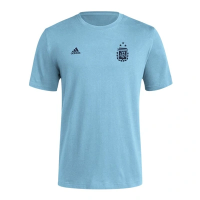 Shop Adidas Originals Adidas Light Blue Argentina National Team Crest T-shirt