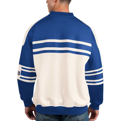 Shop Starter White New York Islanders Defense Fleece Crewneck Pullover Sweatshirt