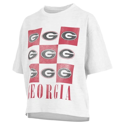 Shop Pressbox White Georgia Bulldogs Motley Crew Andy Waist Length Oversized T-shirt