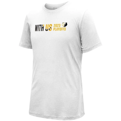 Shop Stadium Essentials Unisex  White Memphis Grizzlies 2023 Nba Playoffs Slogan T-shirt