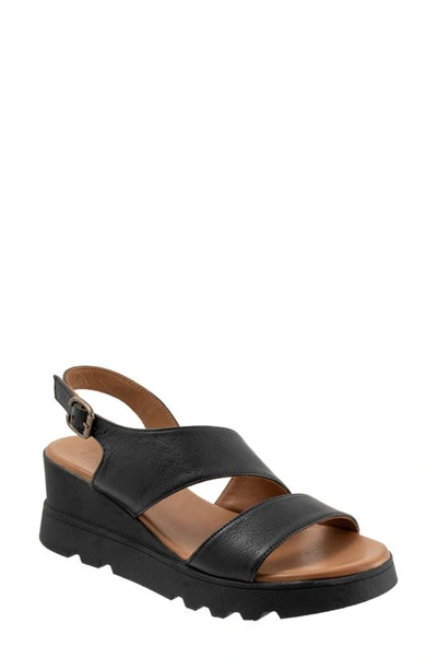 Shop Bueno Gianna Slingback Platform Wedge Sandal In Black