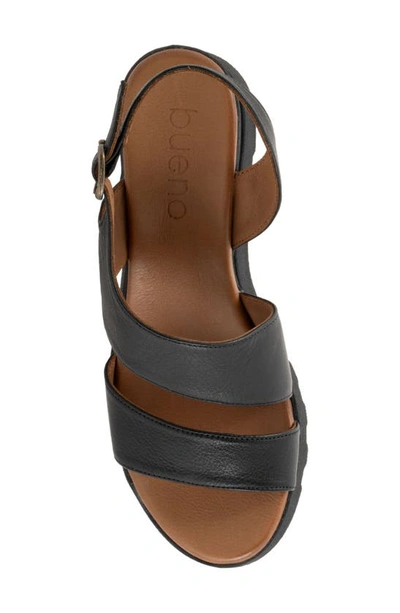 Shop Bueno Gianna Slingback Platform Wedge Sandal In Black