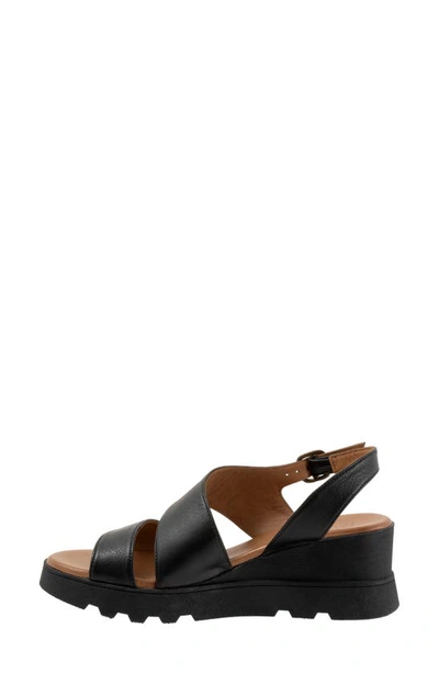 Shop Bueno Gianna Slingback Platform Wedge Sandal In Black