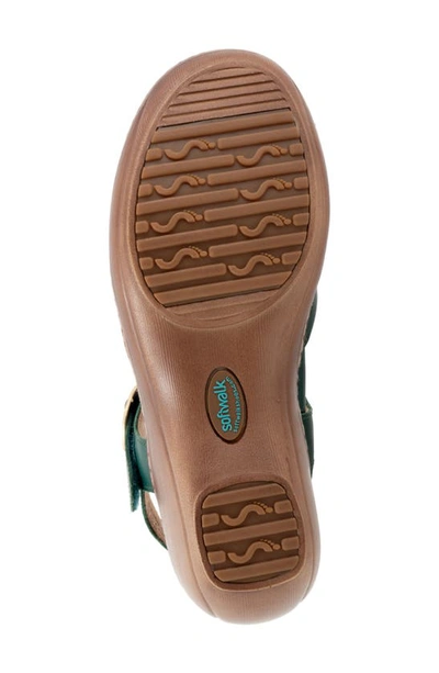 Softwalk Mabelle Ankle Strap Clog In Dk Green