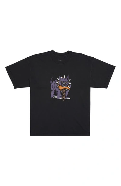 Shop Billabong Dog Days Og Cotton Graphic T-shirt In Washed Black