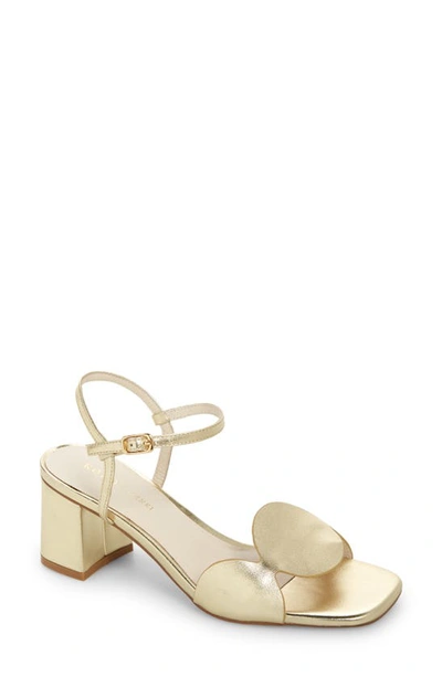 Shop Koko + Palenki Sphere Ankle Strap Sandal In Gold Metallic Leather