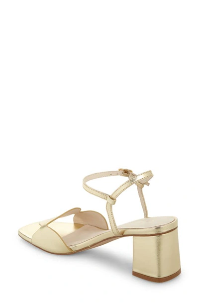 Shop Koko + Palenki Sphere Ankle Strap Sandal In Gold Metallic Leather