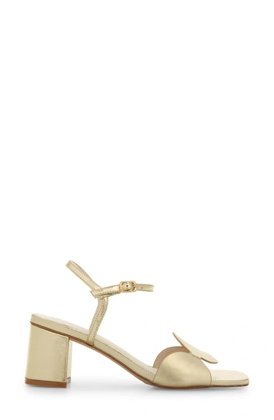 Koko + Palenki Sphere Ankle Strap Sandal In Gold Metallic Leather