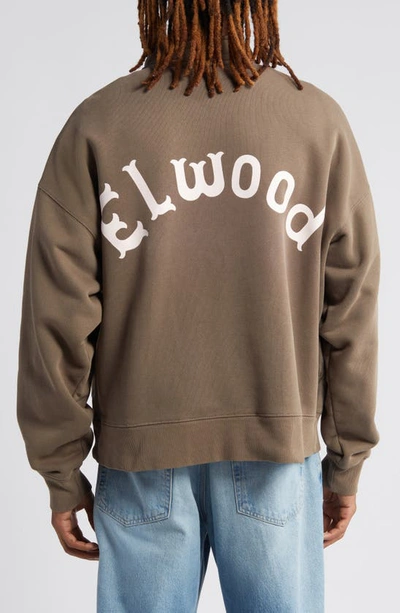 Shop Elwood Oversize Quarter Zip Sweatshirt In Phantom