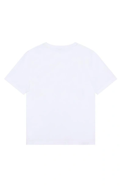 Shop Bosswear Kids' Logo Cotton Graphic T-shirt In White