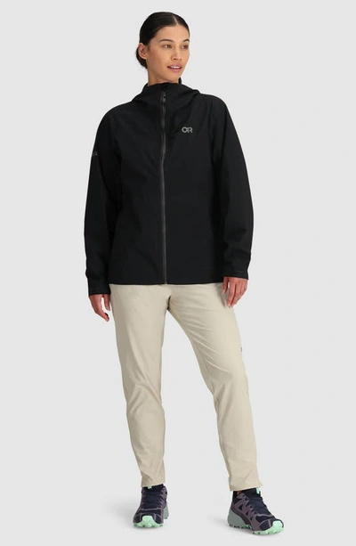 Shop Outdoor Research Stratoburst Packable Rain Jacket In Black